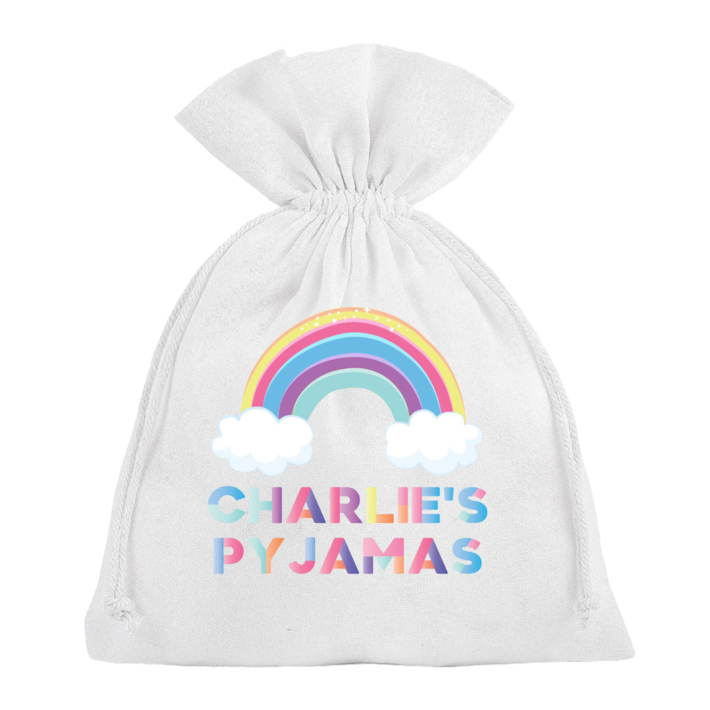 Rainbow Pyjama Bag Personalised Sleepover Slumber Party