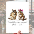 Chipmunk Engagement Card Personalised