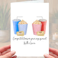 Popcorn Cinema Engagement Card Personalised Movie Film