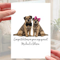Border Terrier Engagement Card Personalised Dog