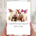 Pig Engagement Card Personalised
