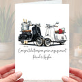 Scooter Engagement Card Personalised Motorcycle