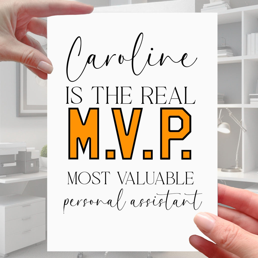 Personal Assistant Card Personalised MVP New Job Retirement PA