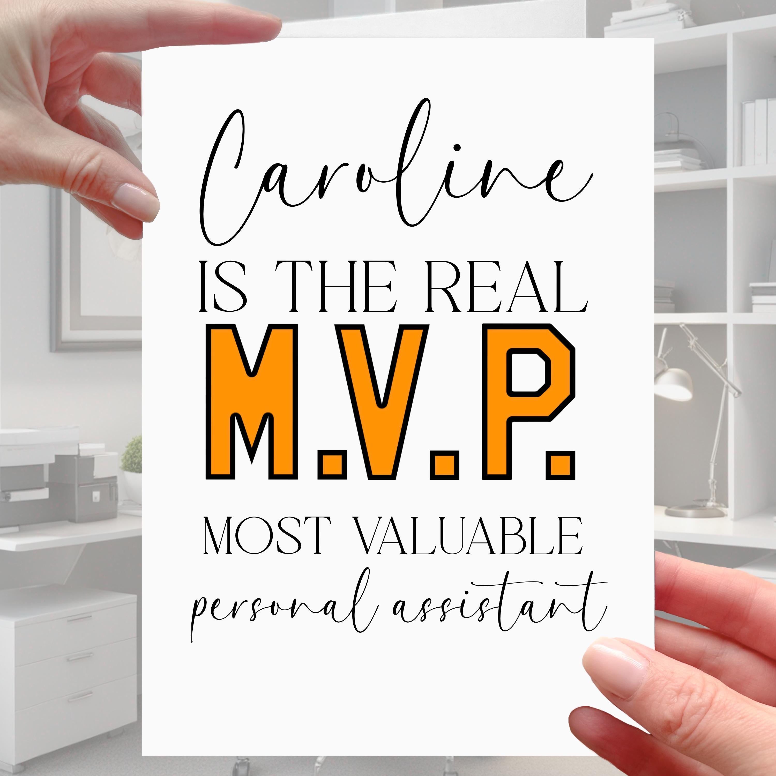 Personal Assistant Card Personalised MVP New Job Retirement PA