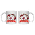 Personalised 40 year anniversary mug 40th ruby