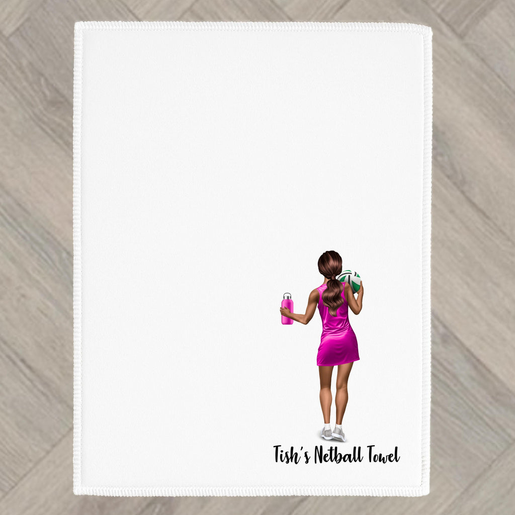 Netball Towel Personalised fitness gym exercise Woman Present Gift