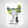 Golf Card for Man Personalised well done thank you