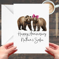 Bear Anniversary Card Personalised