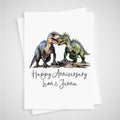 Dinosaur Anniversary Card Personalised