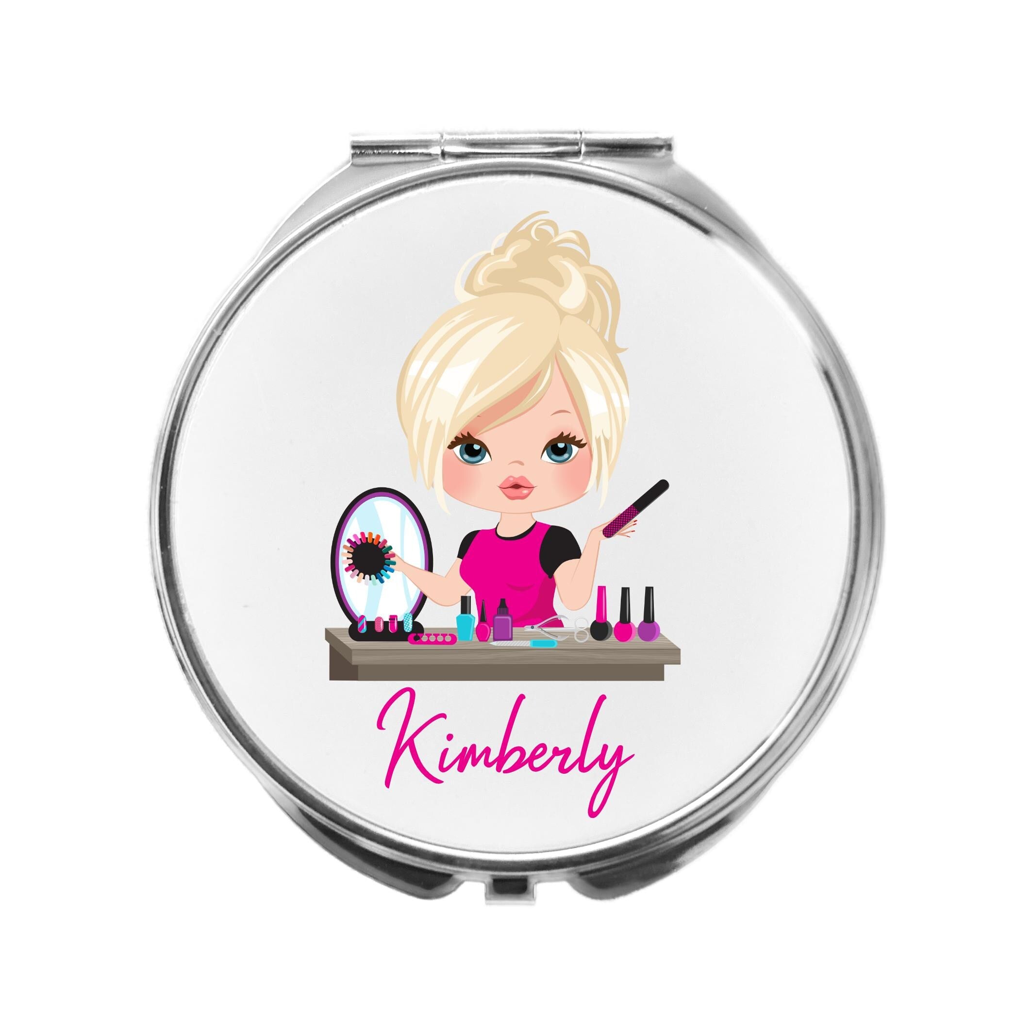 Manicurist Mirror Personalised Nail Tech Compact Gift