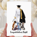 Graduation Vet Card Personalised Congratulations Veterinarian Nurse Animal Doctor Graduate Degree