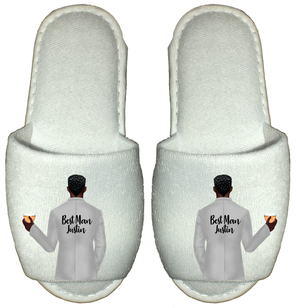 Personalized Groom Spa Slippers, Wedding Party Gifts