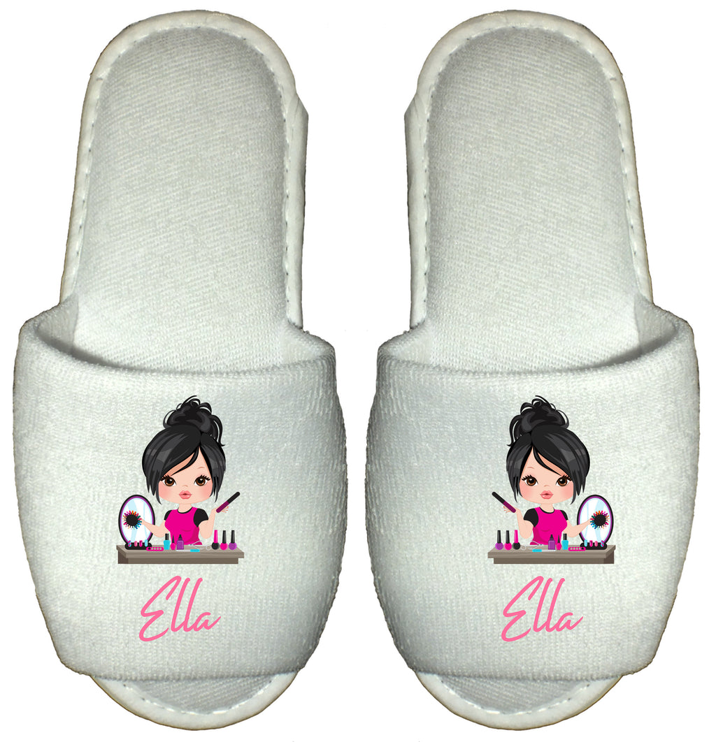 Beautician Spa Slippers Personalised Manicurist Gift Nail Tech