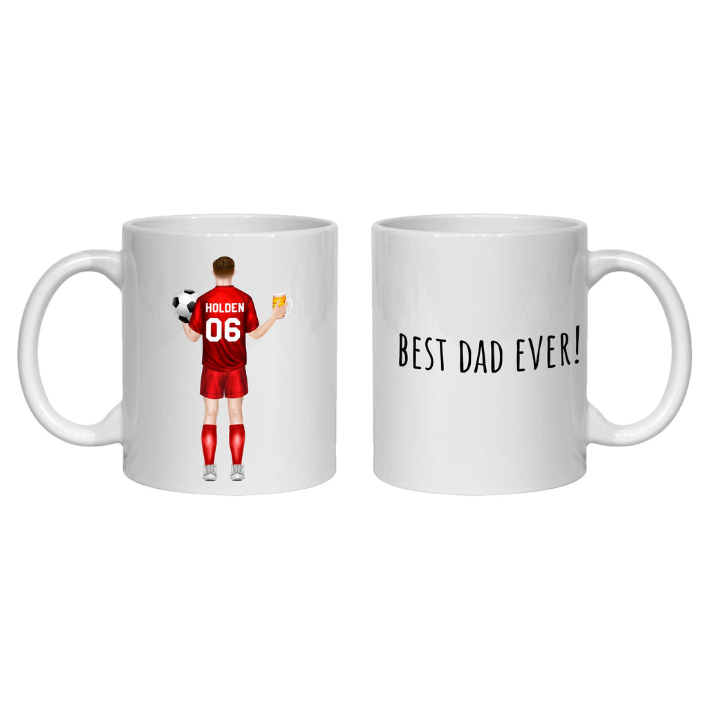 Personalised Football Mug – Soccer gift for dad, brother, son