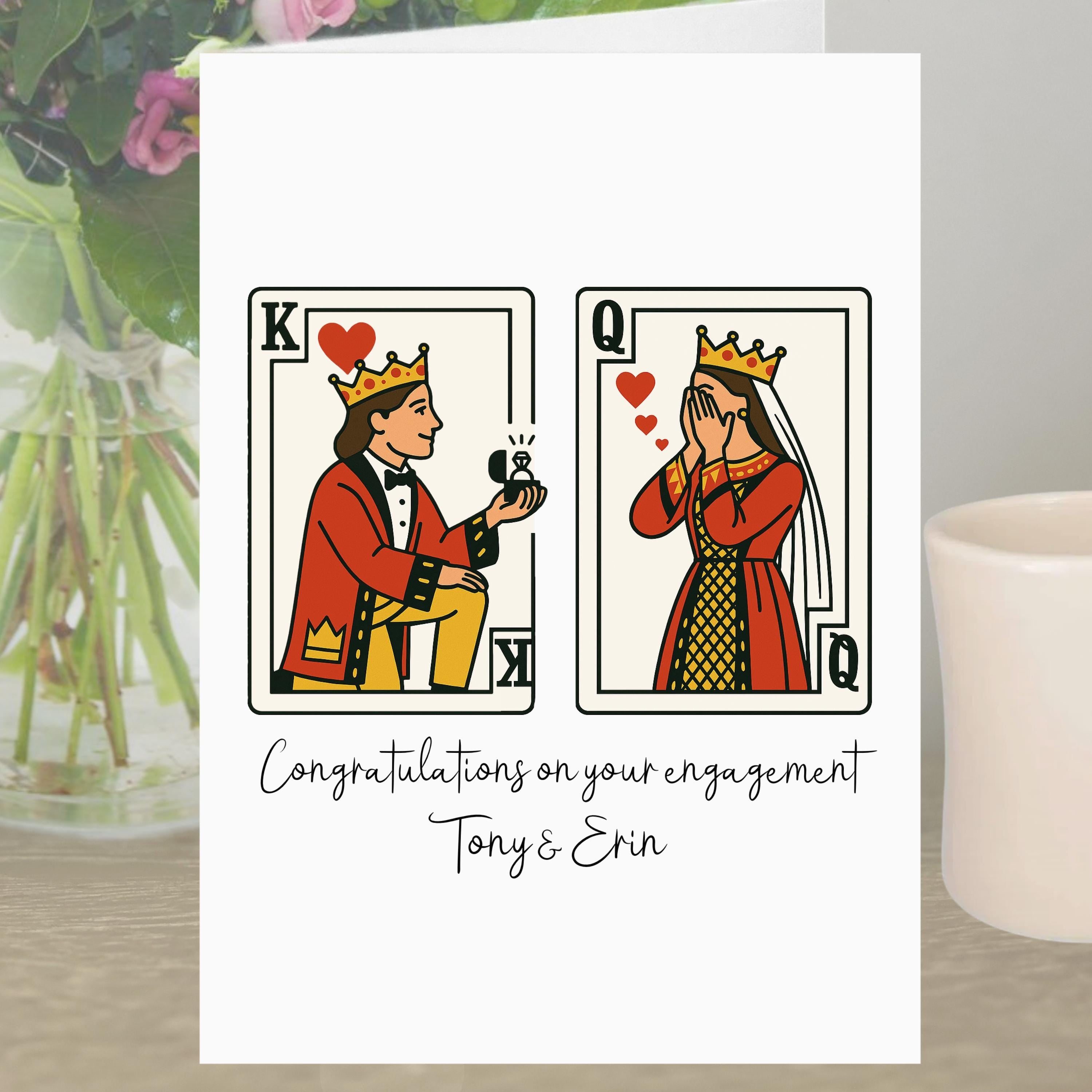 Playing Cards Engagement Card Personalised Deck Pack Poker