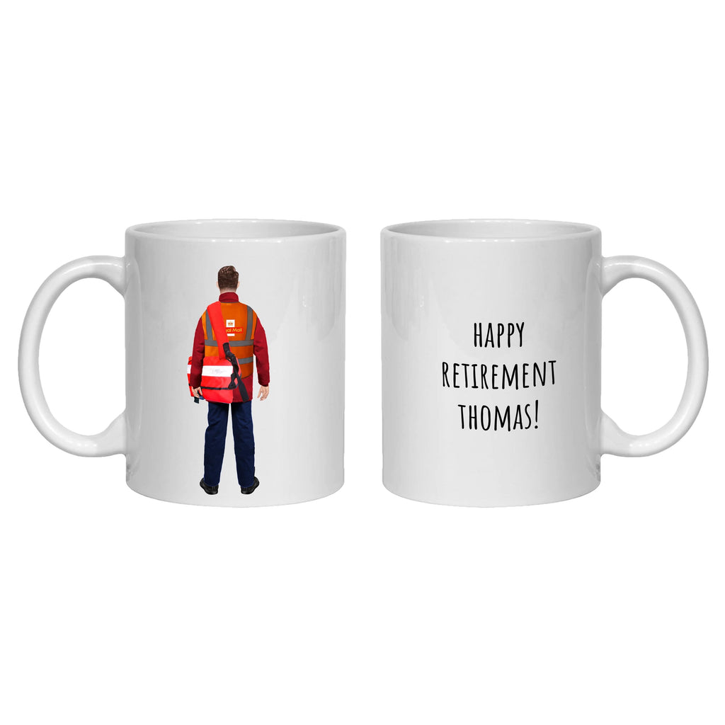 Postman Mug Personalised Gift - postie, delivery man, retirement, thank you
