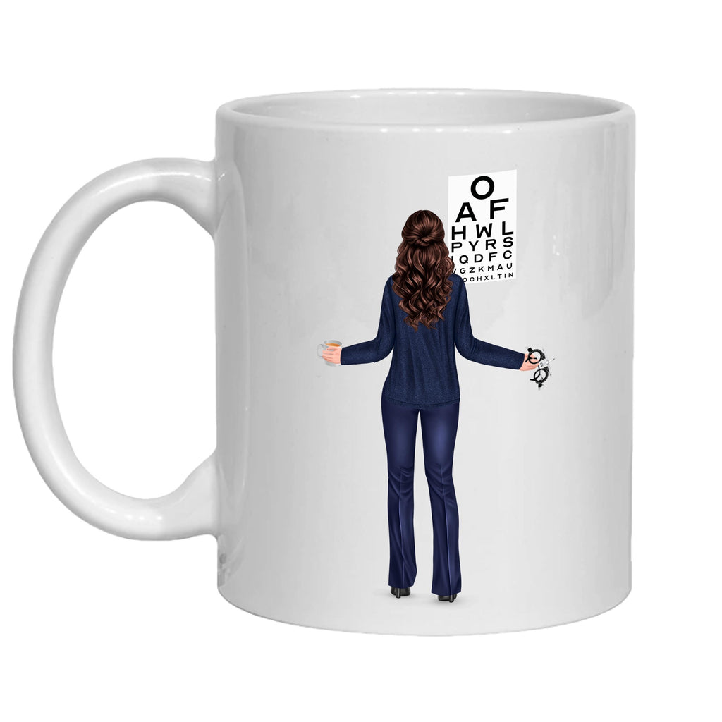 Optician Mug Gift Personalised for woman, optometrist, optical assistant, retirement, graduation, congratulations