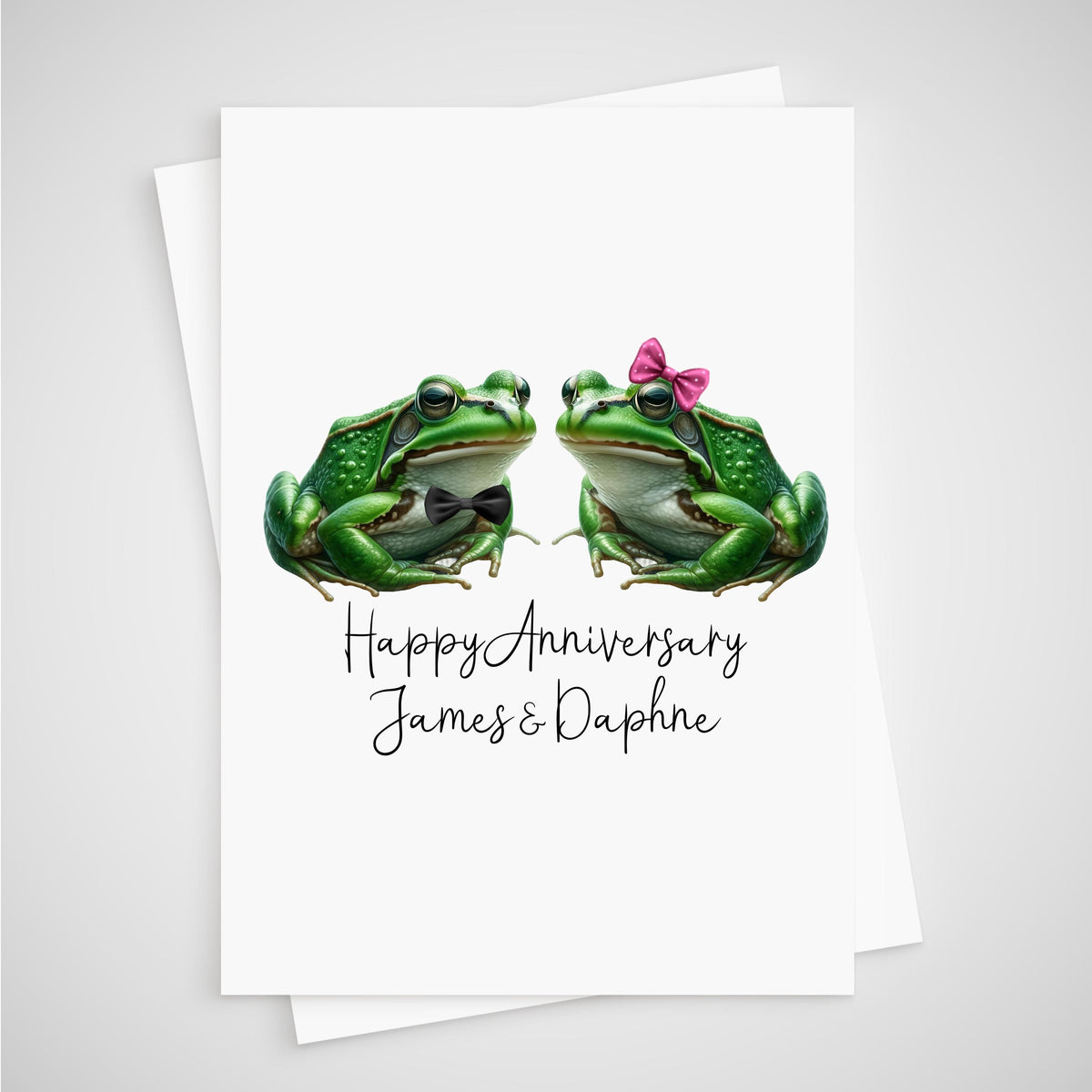 Frog Anniversary Card Personalised
