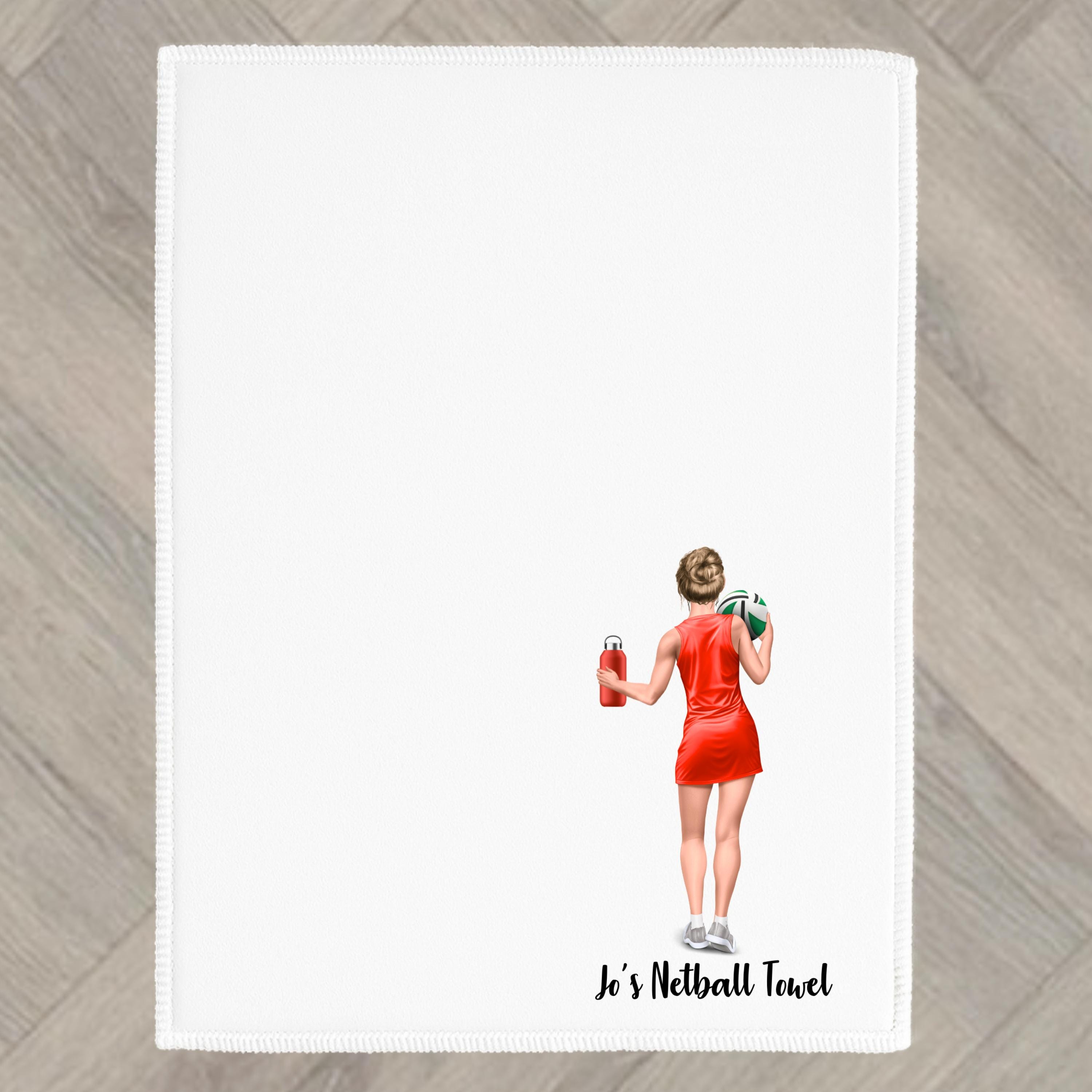 Netball Towel Personalised fitness gym exercise Woman Present Gift