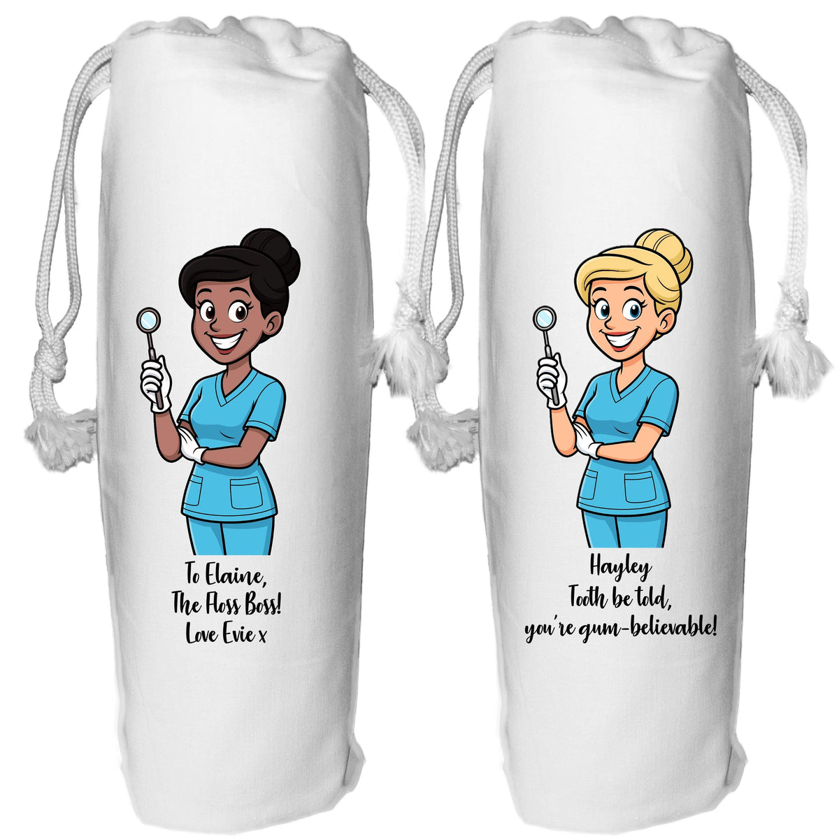 Personalised Dentist Wine Bag Dental Nurse Hygienist Gift