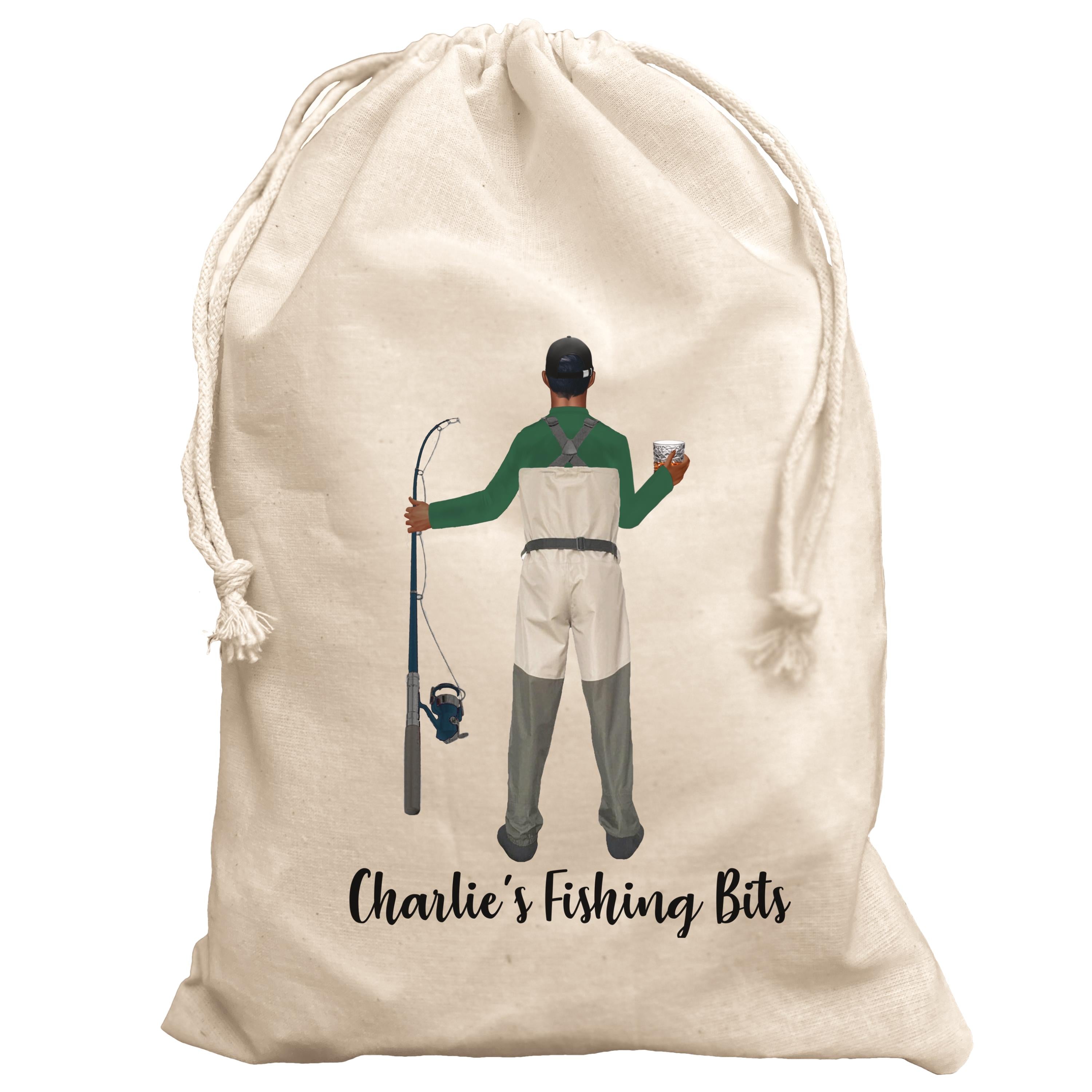 Fishing Gift Bag Personalised for him Tackle Bait Lure