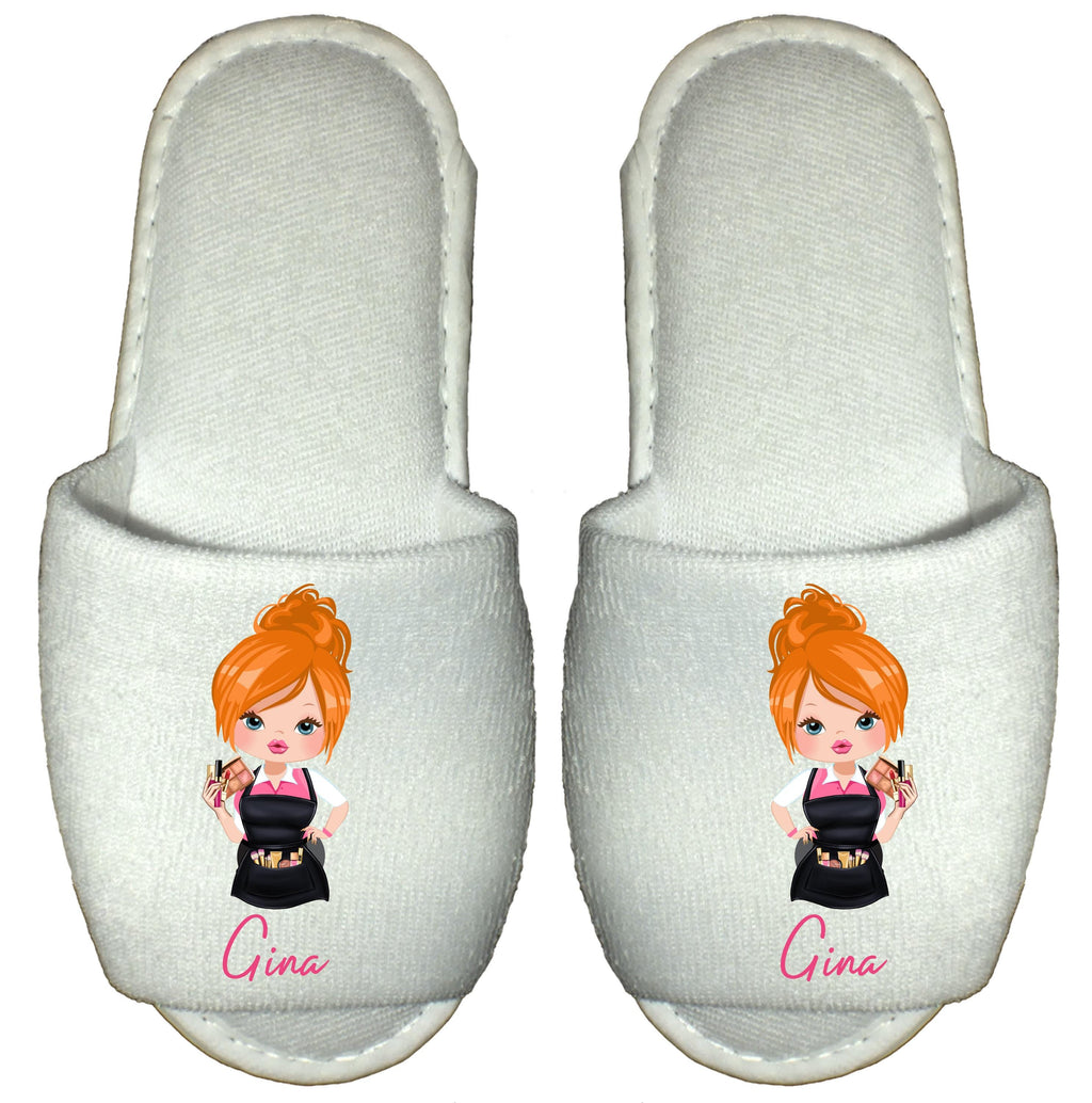 Personalised Makeup Artist Spa Slippers custom beautician