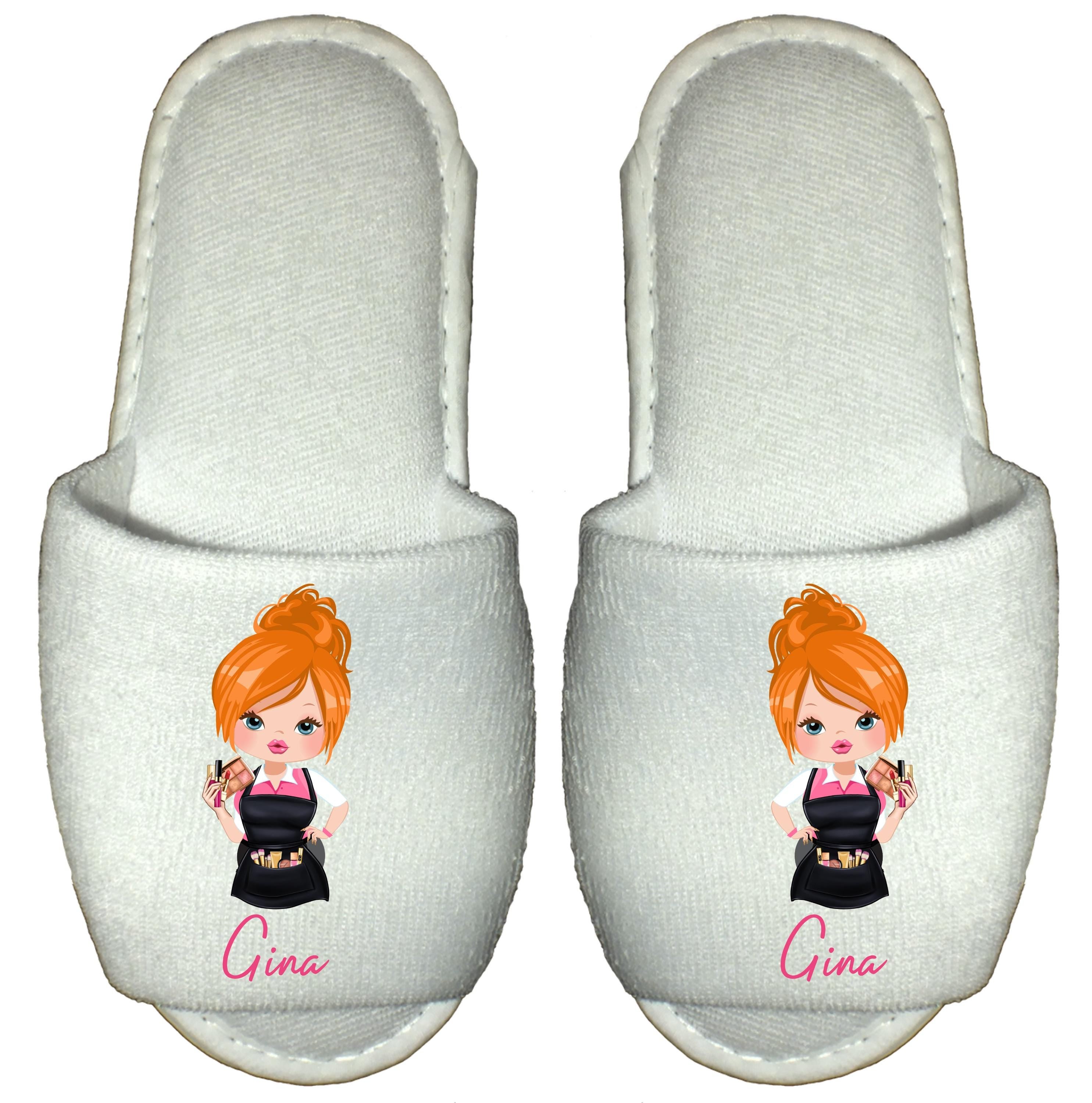 Personalised Makeup Artist Spa Slippers custom beautician