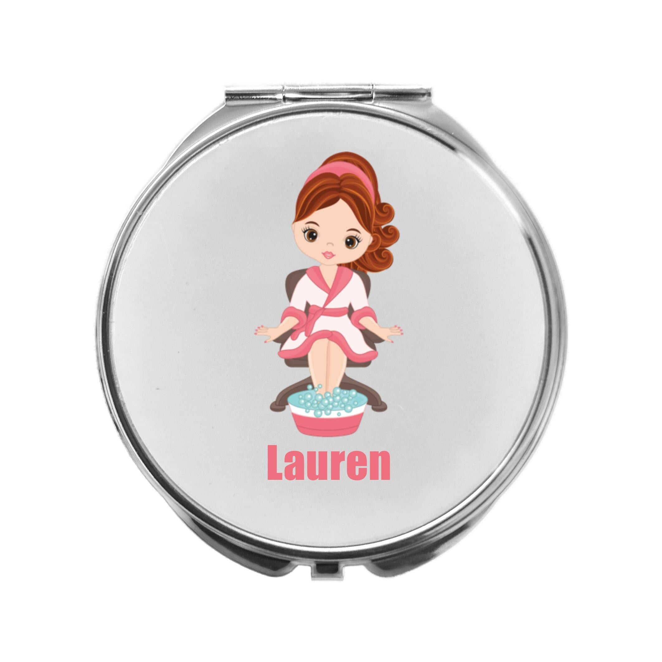 Mirror Compact Personalised Spa Girl Pamper