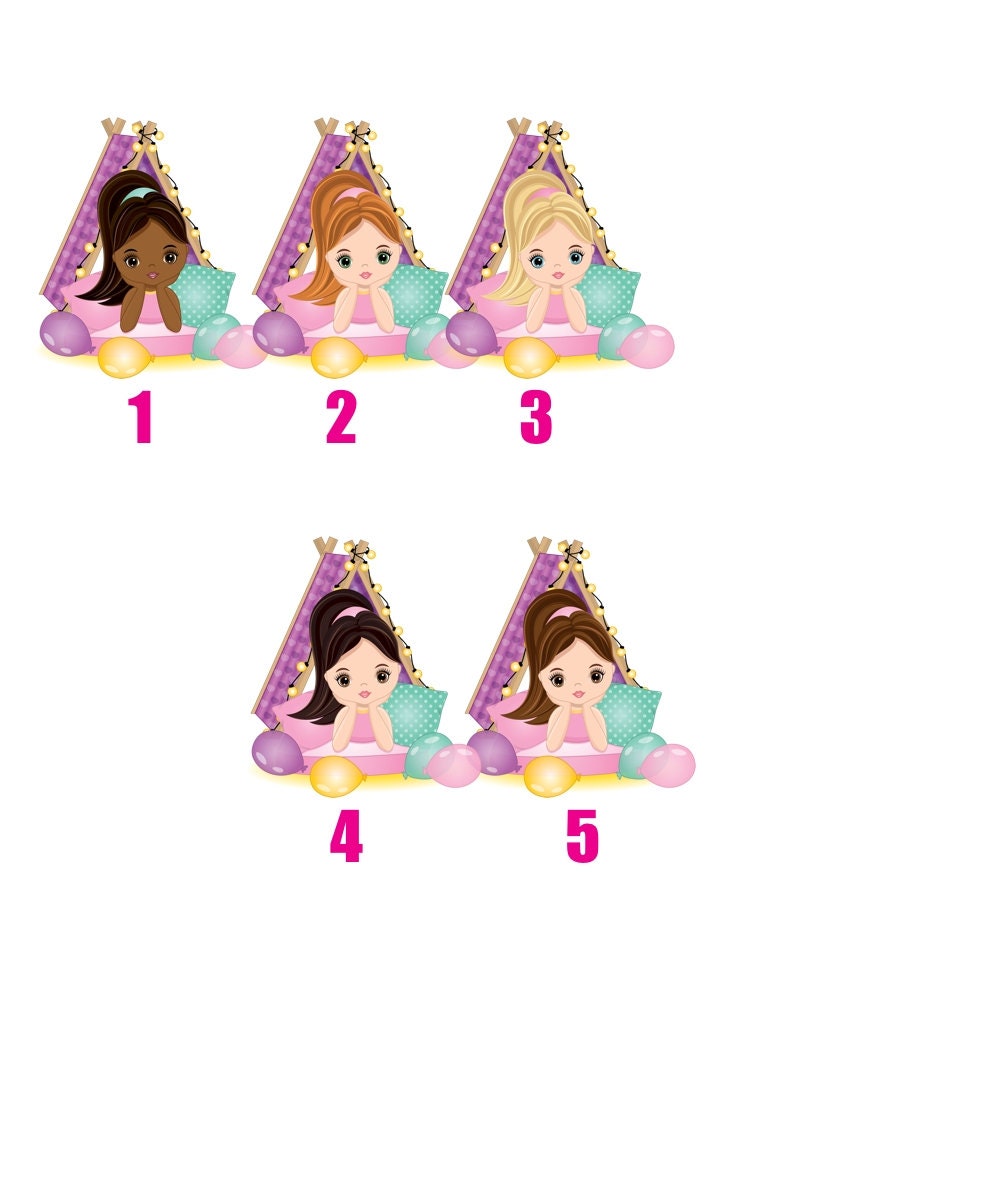 Teepee Pyjama Bag Personalised for girls Sleepover Slumber Party