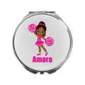 Cheerleader Mirror Compact Personalised Pink
