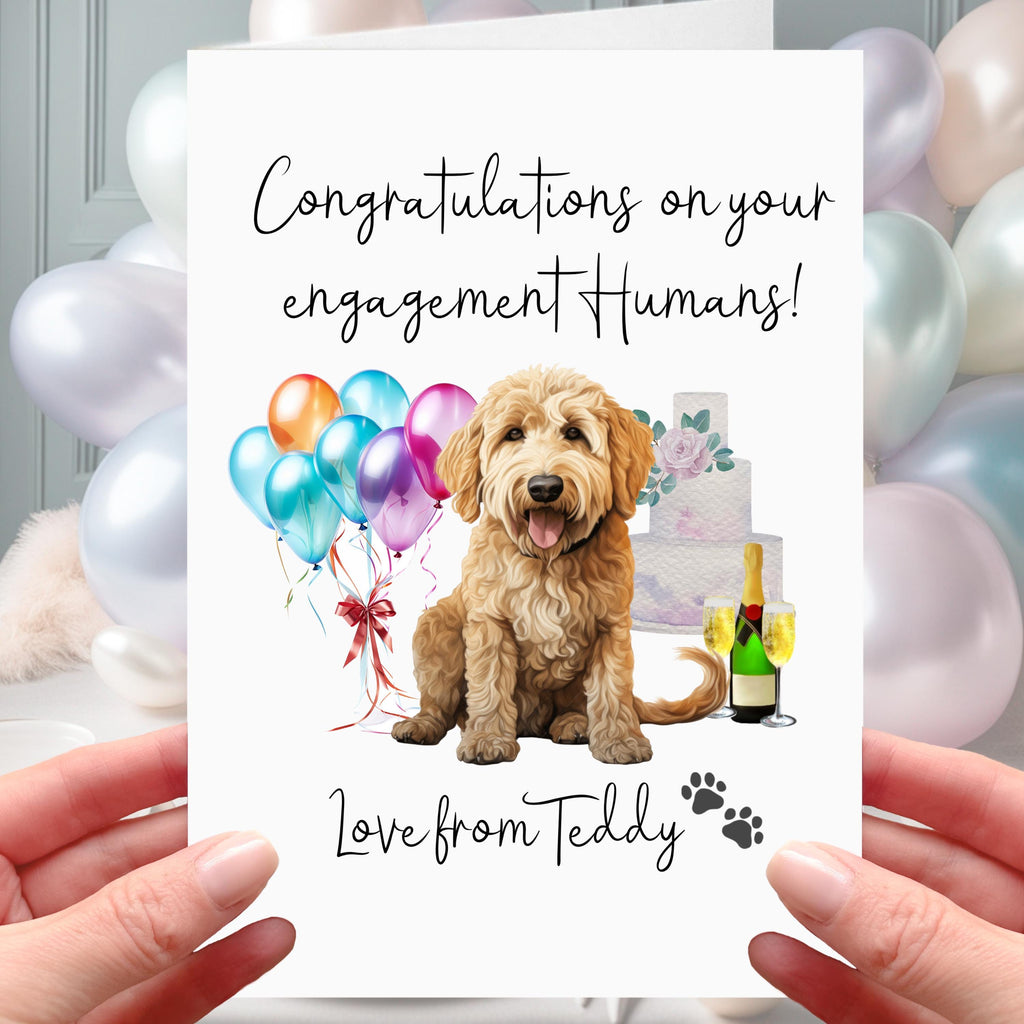 Engagement Card from the Pets Dog Cat Personalised