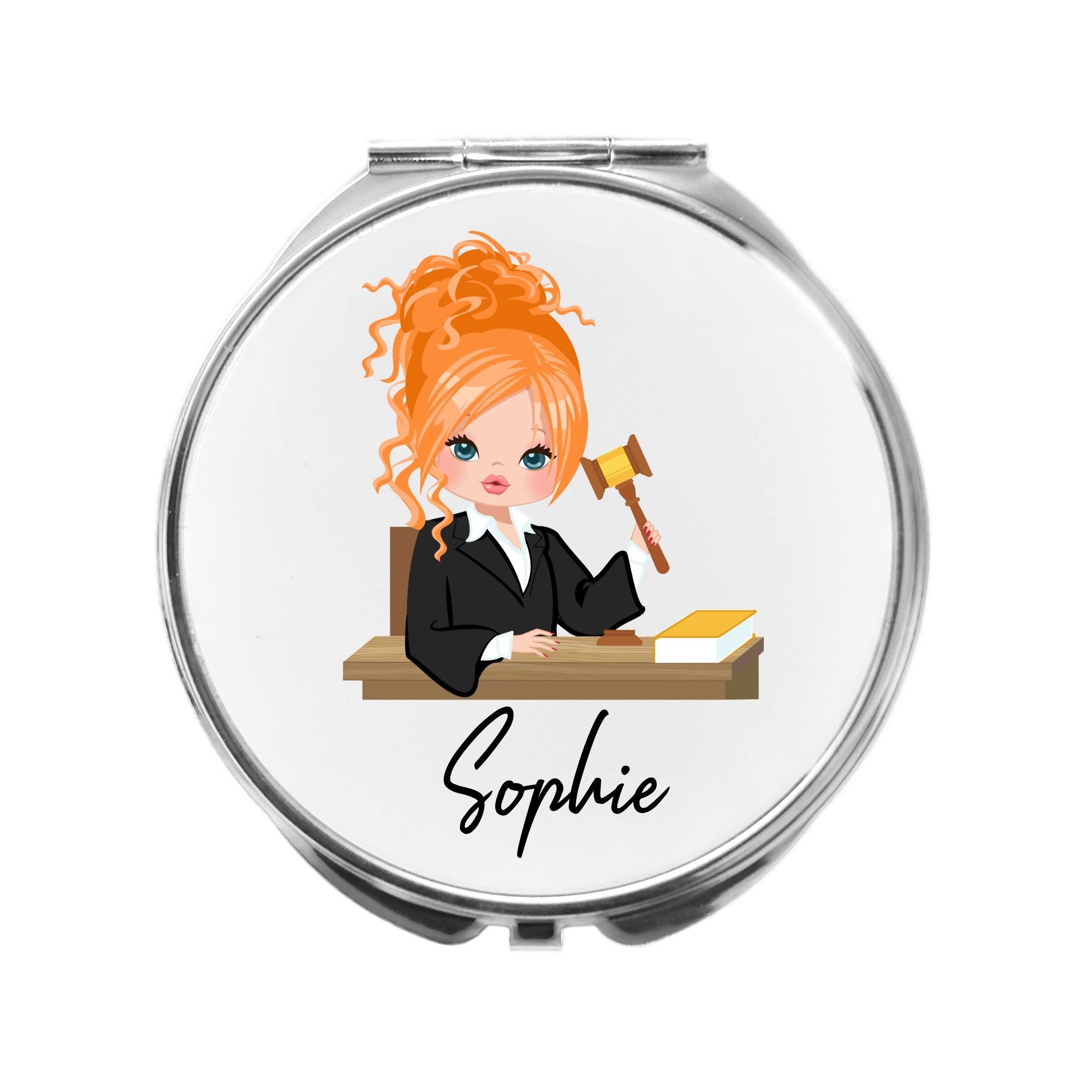 Lawyer Mirror Personalised Compact Gift for Solicitor Judge Paralegal Legal Secretary