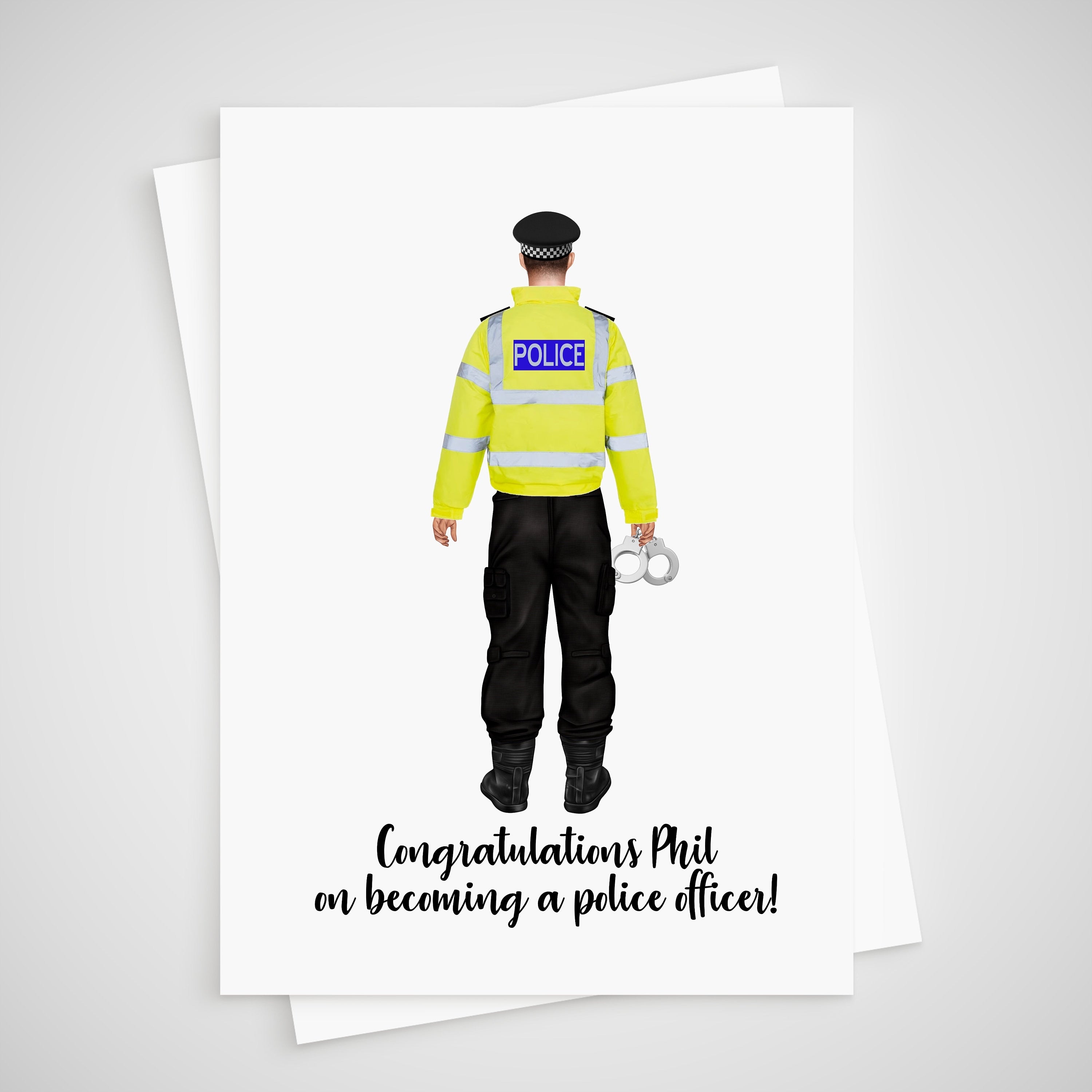 Policeman Card New Job Personalised Congratulations Police officer passing out