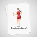 Netball Card Personalised for woman Thank you congratulations