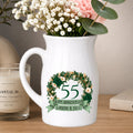 Happy 55th Anniversary vase - Personalised small Vase - emerald wedding 55 years