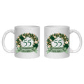 Personalised 55 year anniversary mug 55th emerald