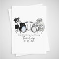 Drums Wedding Card Personalised Musician drummer