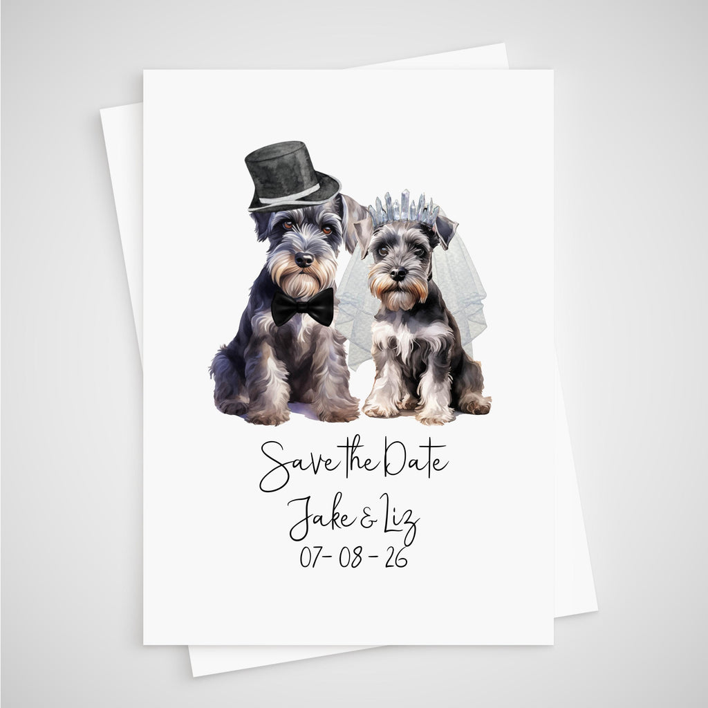 Personalized Dog Wedding Save the Date Card