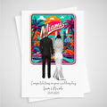 Miami Wedding Card Personalised Bride & Groom Florida