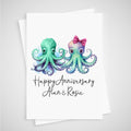 Octopus Anniversary Card Personalised