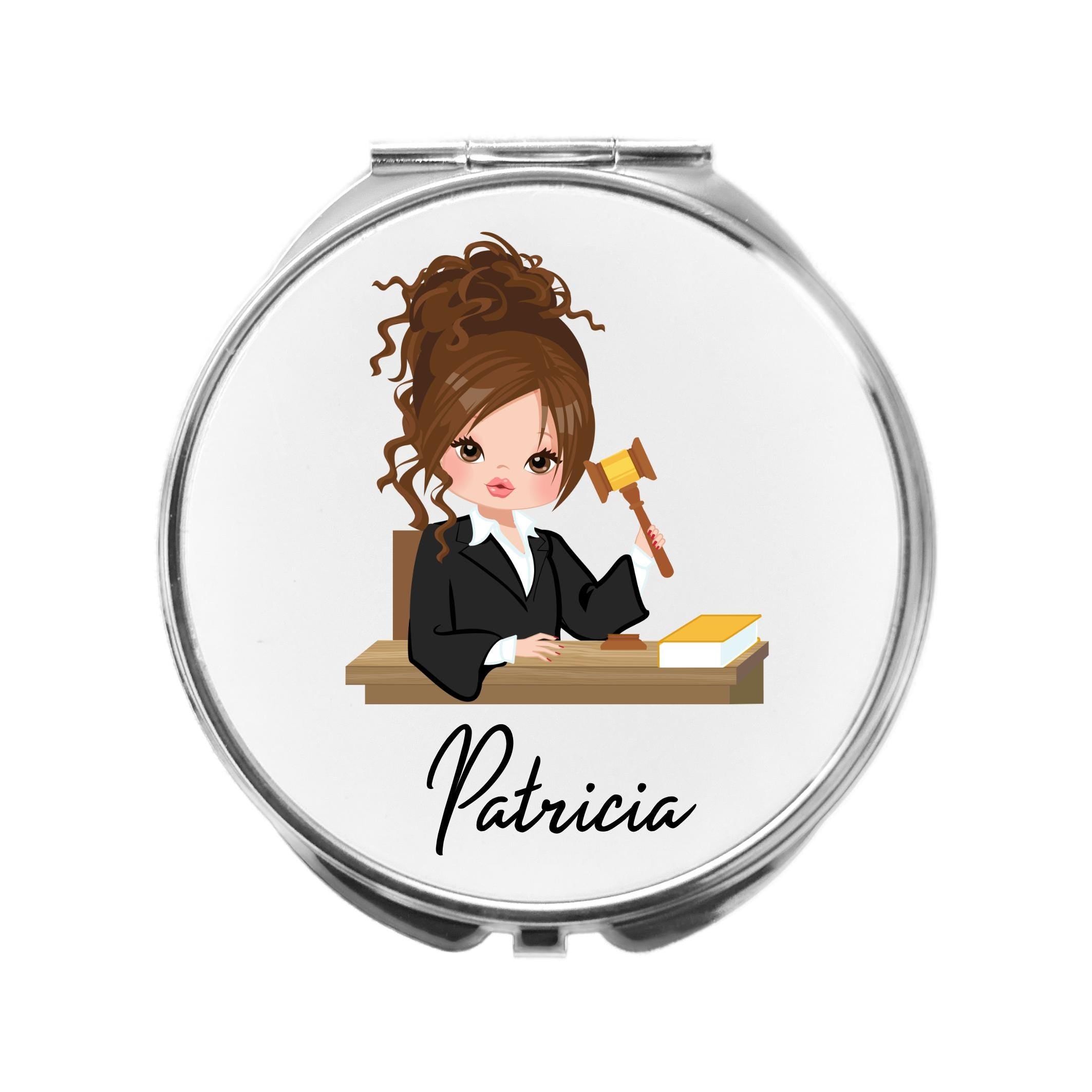 Lawyer Mirror Personalised Compact Gift for Solicitor Judge Paralegal Legal Secretary
