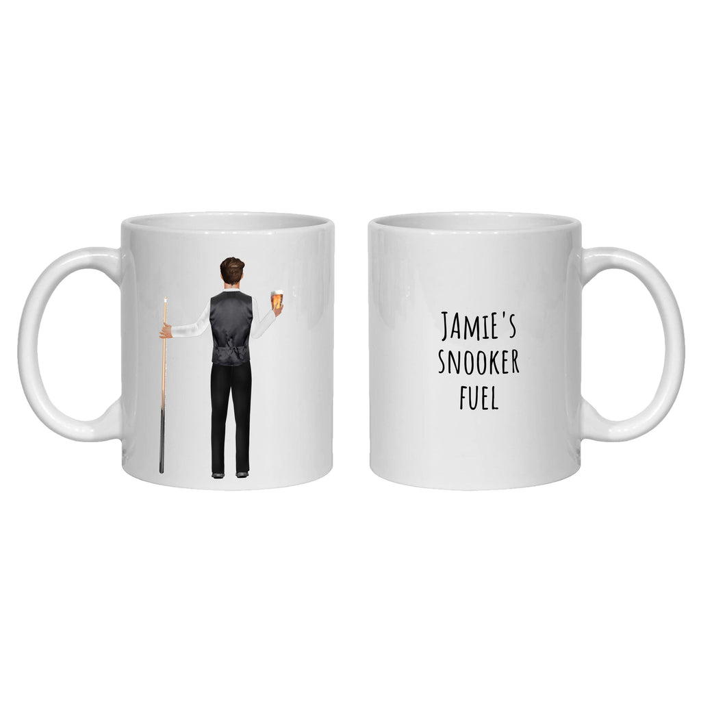 Personalised Snooker Mug – gift for dad, pool, billiards, brother, son, coffee break