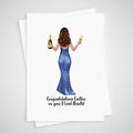 A Level results card Personalised for girl congratulations