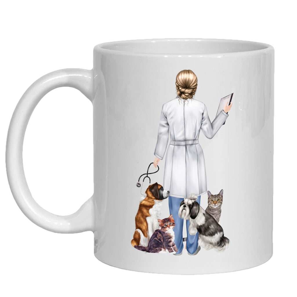 Vet Mug Personalised Woman Veterinarian Nurse Animal Doctor