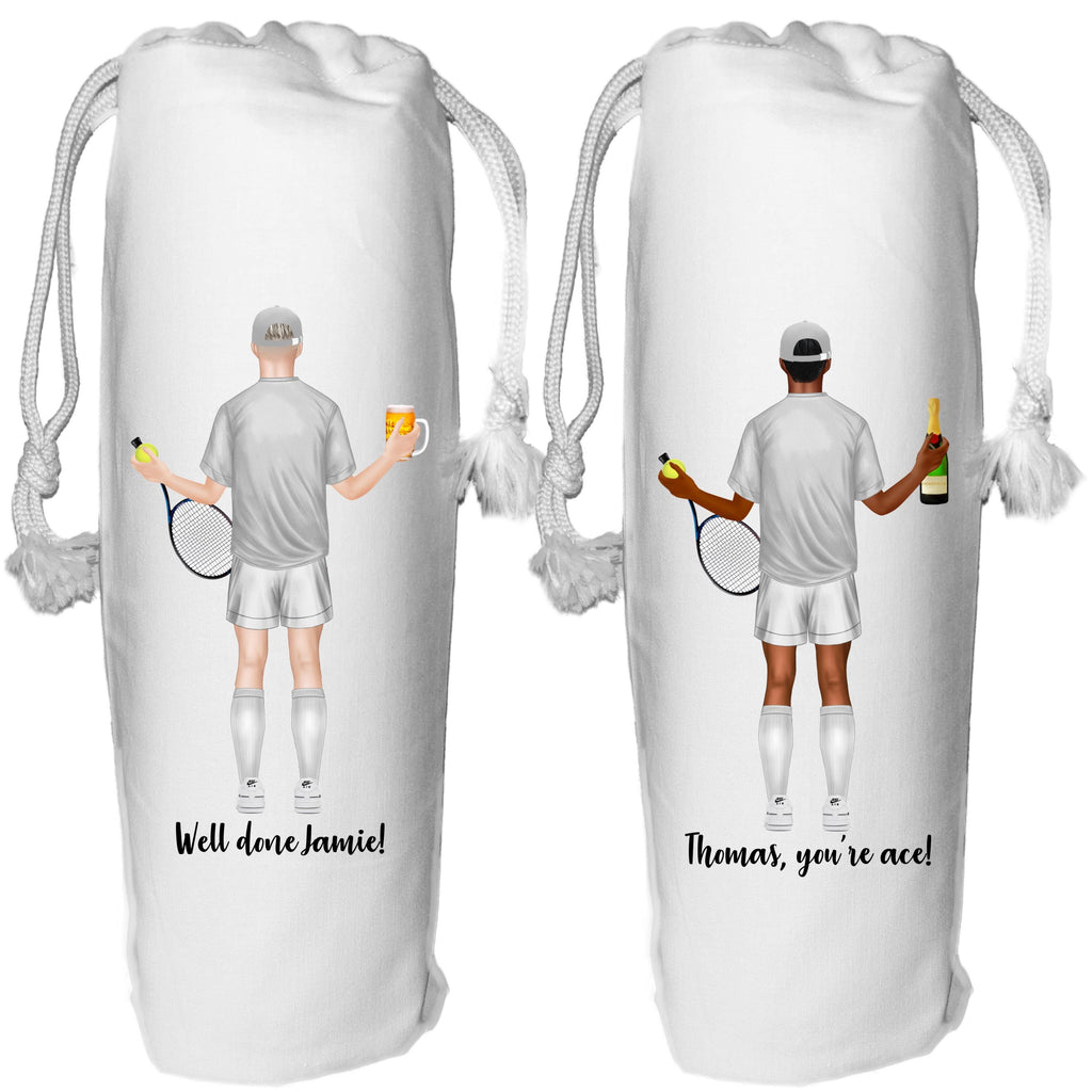 Personalised Tennis Wine Bag for Men