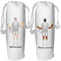 Personalised Tennis Wine Bag for Men