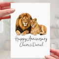 Lion Anniversary Card Personalised Lioness