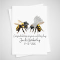 Bee Wedding Card Personalised Bride & Groom Bumblebee