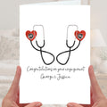 Doctor Engagement Card Nurse Stethoscope Medical Personalised