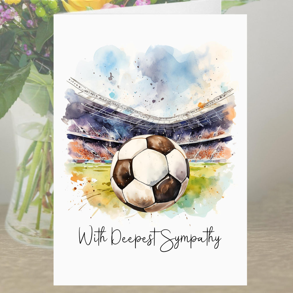 Football Sympathy Card Grief Mourning Soccer